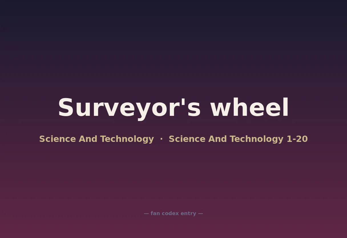 Surveyor's wheel