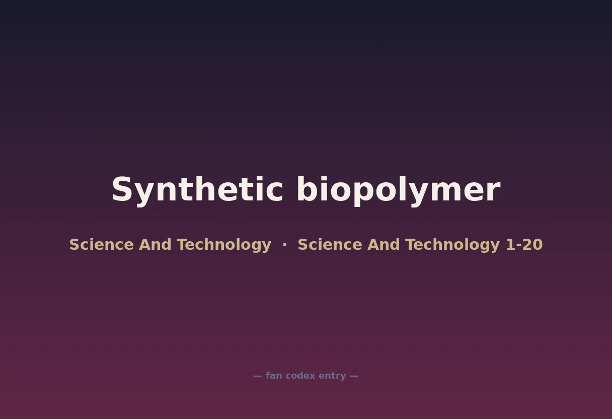 Synthetic biopolymer