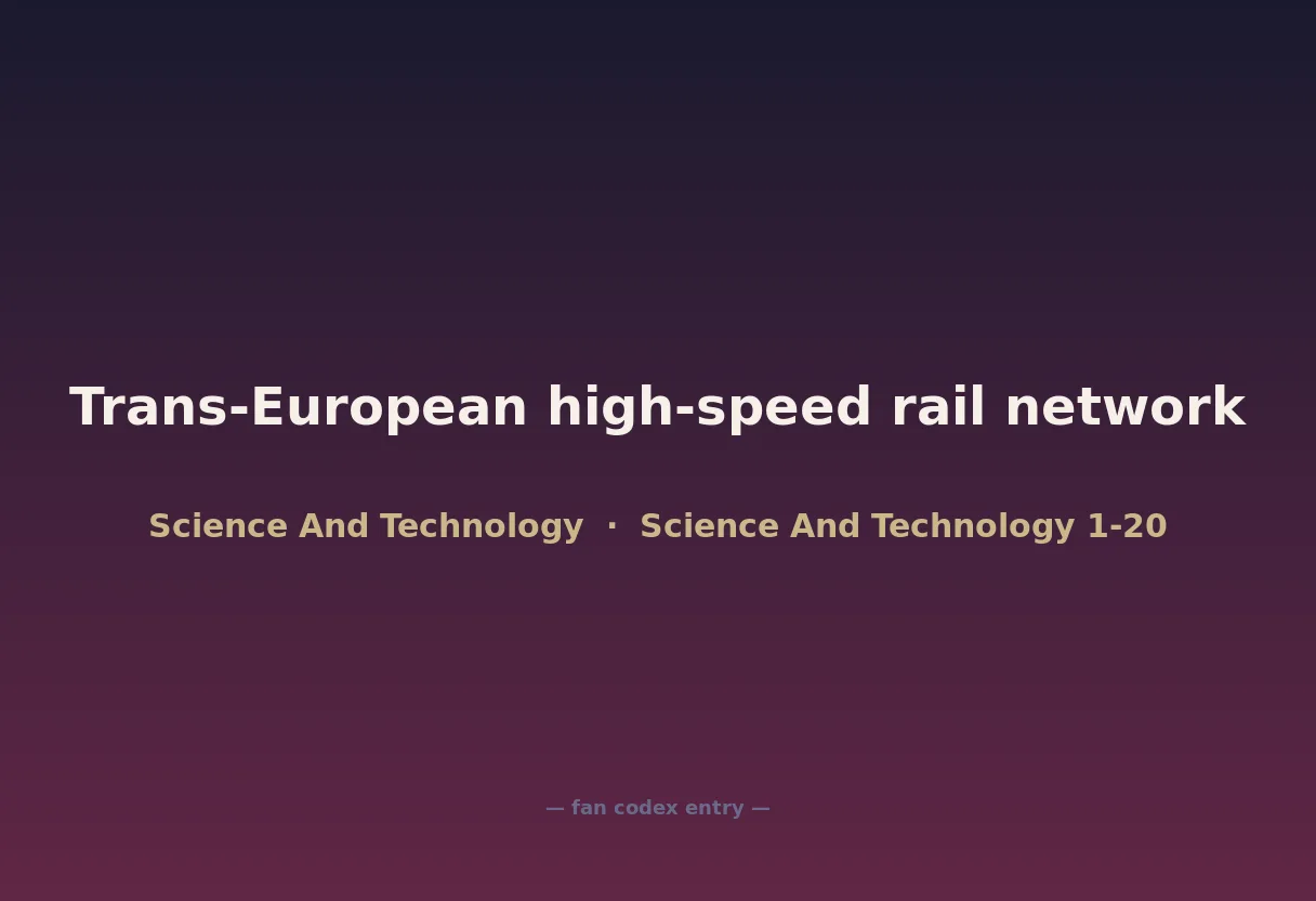 Trans-European high-speed rail network