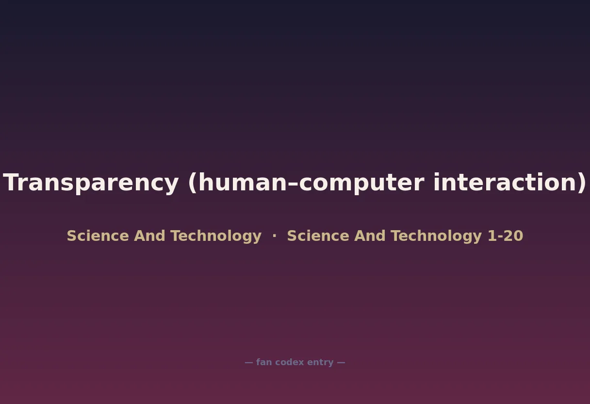 Transparency (human–computer interaction)